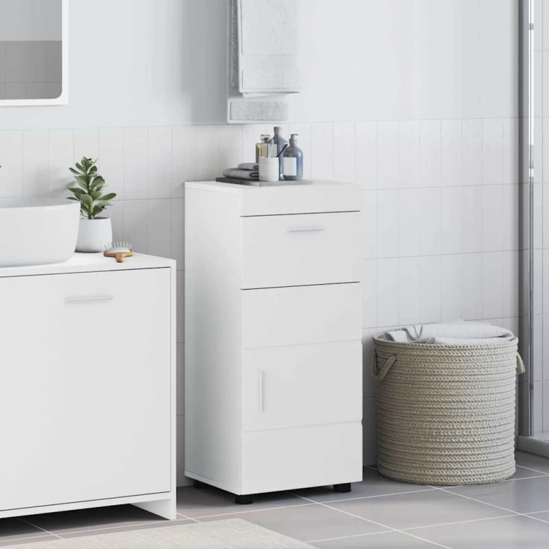 vidaXL Ντουλάπι Μπάνιου TULUM Γυαλιστερό λευκό 37 x 31.5 x 82 εκ