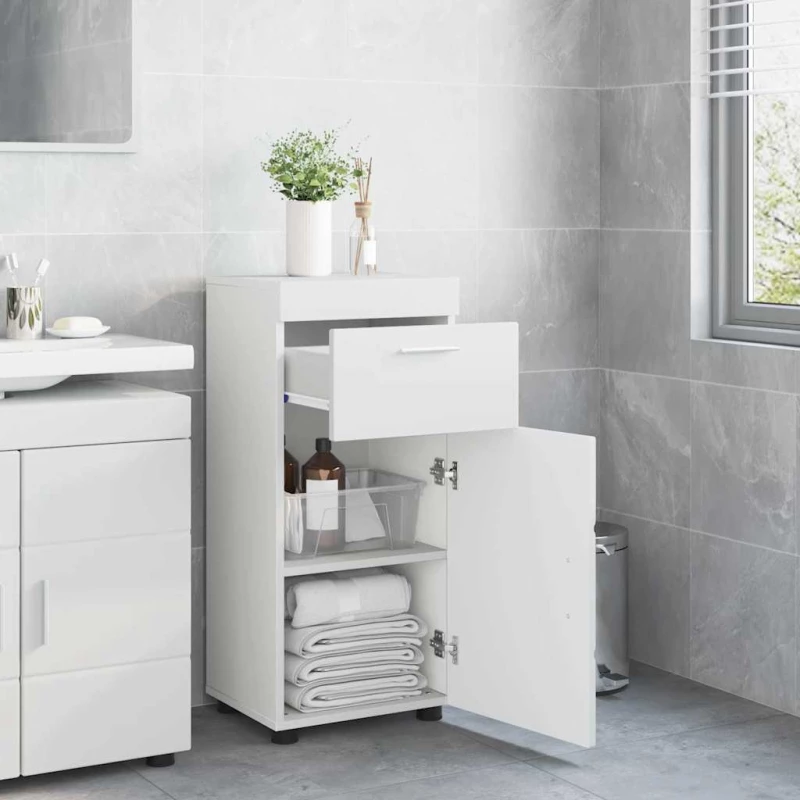 vidaXL Ντουλάπι Μπάνιου TULUM Γυαλιστερό λευκό 37 x 31.5 x 82 εκ