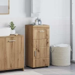 vidaXL Ντουλάπι Μπάνιου με πόρτα TULUM artisan δρυς 37 x 31.5 x 82 εκ