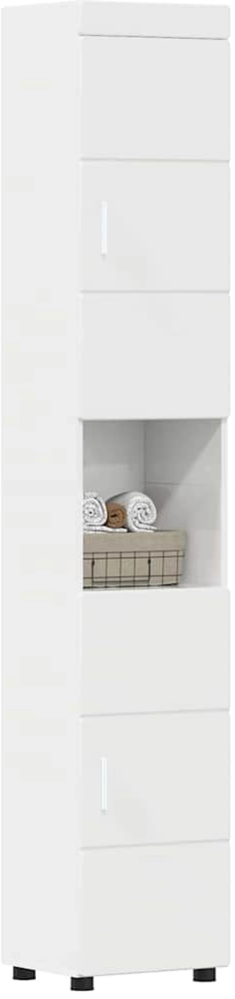 vidaXL Ντουλάπι Μπάνιου TULUM Γυαλιστερό λευκό 37 x 31.5 x 203 εκ