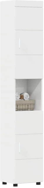 vidaXL Ντουλάπι Μπάνιου TULUM Γυαλιστερό λευκό 37 x 31.5 x 203 εκ
