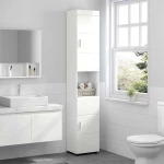vidaXL Ντουλάπι Μπάνιου TULUM Γυαλιστερό λευκό 37 x 31.5 x 203 εκ
