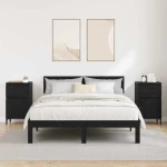 vidaXL Κομοδίνο 2 pcs Μαύρη δρυς 40 x 35 x 70 εκ. Επεξεργασμένο ξύλο
