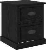 vidaXL Κομοδίνο Μαύρη δρυς 39 x 39 x 47.5 εκ Επεξεργασμένο ξύλο