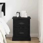 vidaXL Κομοδίνο Μαύρη δρυς 39 x 39 x 47.5 εκ Επεξεργασμένο ξύλο