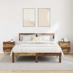 vidaXL Κομοδίνο 2 pcs Παλαιό ξύλο 40 x 35 x 47.5 εκ Επεξεργασμένο ξύλο