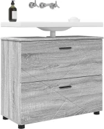 vidaXL Ντουλάπι Μπάνιου με συρτάρι Γκρι sonoma 76,5 x 35 x 64 εκ