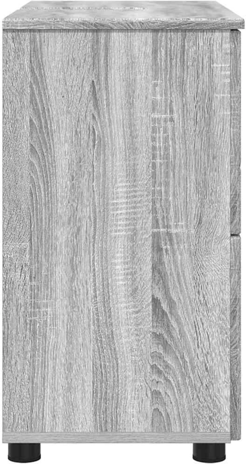 vidaXL Ντουλάπι Μπάνιου με συρτάρι Γκρι sonoma 76,5 x 35 x 64 εκ