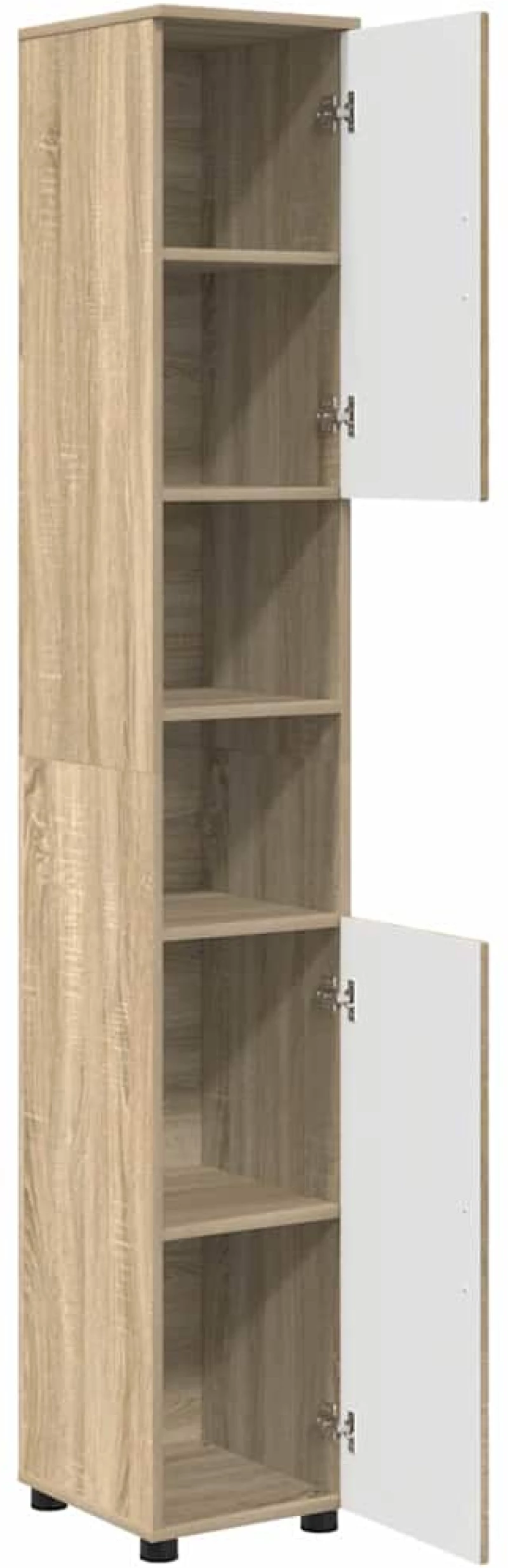 vidaXL Ψηλό ντουλάπι μπάνιου με πόρτα Sonoma Δρυς 30 x 35 x 192 εκ.