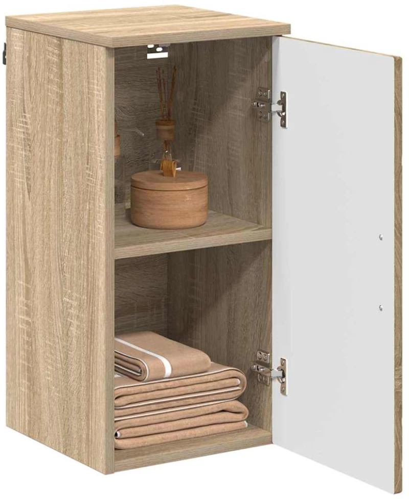 vidaXL Ντουλάπι Μπάνιου με αποθήκευση Sonoma Δρυς 30 x 31,5 x 61 εκ