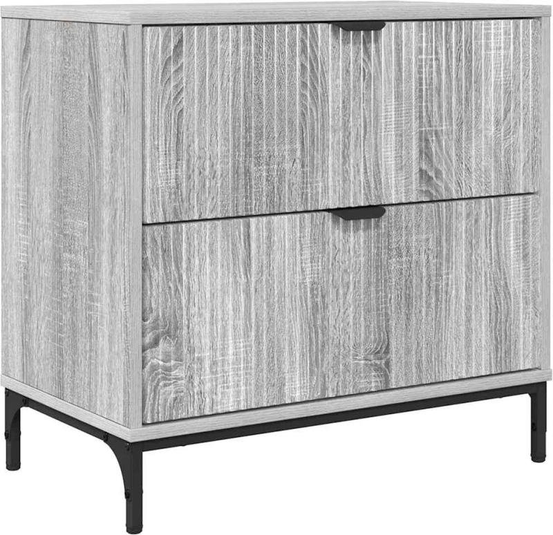 vidaXL Κομοδίνο Γκρι sonoma 63.5 x 36 x 61 εκ Επεξεργασμένο ξύλο