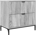 vidaXL Κομοδίνο Γκρι sonoma 63.5 x 36 x 61 εκ Επεξεργασμένο ξύλο