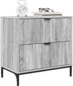 vidaXL Κομοδίνο Γκρι sonoma 63.5 x 36 x 61 εκ Επεξεργασμένο ξύλο