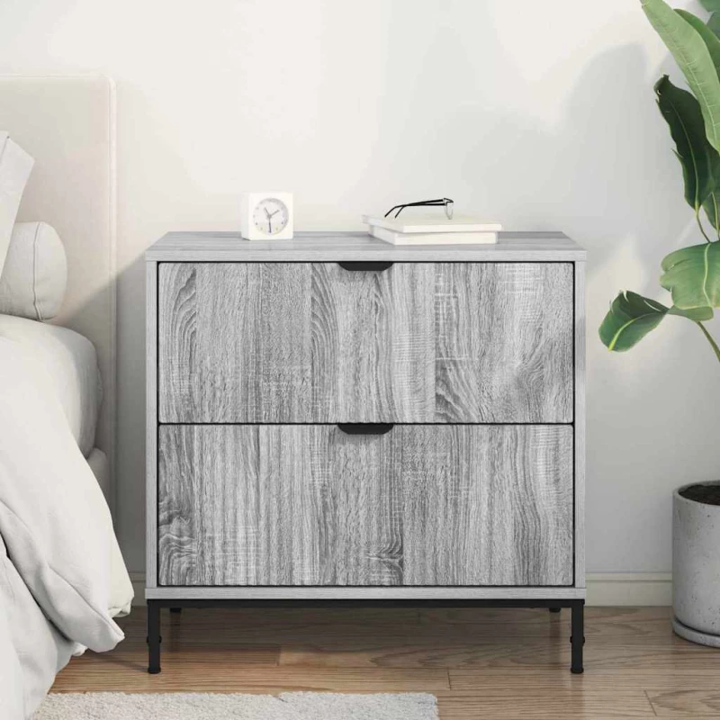 vidaXL Κομοδίνο Γκρι sonoma 63.5 x 36 x 61 εκ Επεξεργασμένο ξύλο