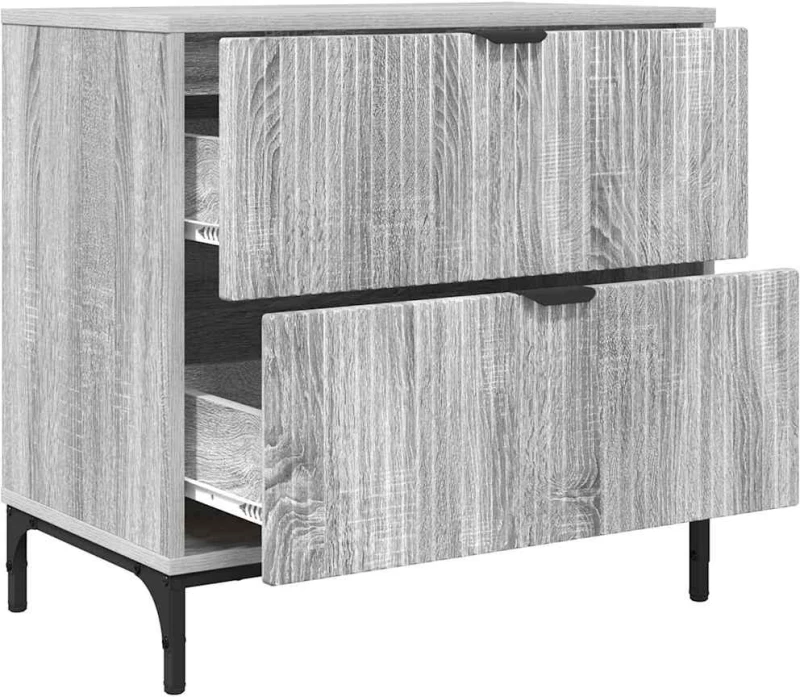 vidaXL Κομοδίνο Γκρι sonoma 63.5 x 36 x 61 εκ Επεξεργασμένο ξύλο