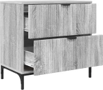 vidaXL Κομοδίνο Γκρι sonoma 63.5 x 36 x 61 εκ Επεξεργασμένο ξύλο