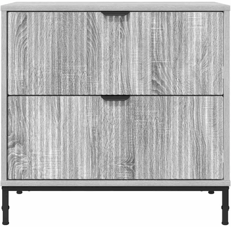 vidaXL Κομοδίνο Γκρι sonoma 63.5 x 36 x 61 εκ Επεξεργασμένο ξύλο