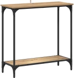 vidaXL Τραπέζι κονσόλας με ράφι artisan δρυς 75 x 30.5 x 75 εκ