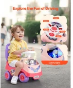 VEVOR Ride On Push Car 22 kg Push Around Buggy with Horn & Music for Toddlers