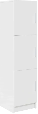 vidaXL Ψηλή Ντουλάπα Λευκό 31,5 x 32 x 124 εκ Επεξεργασμένο ξύλο