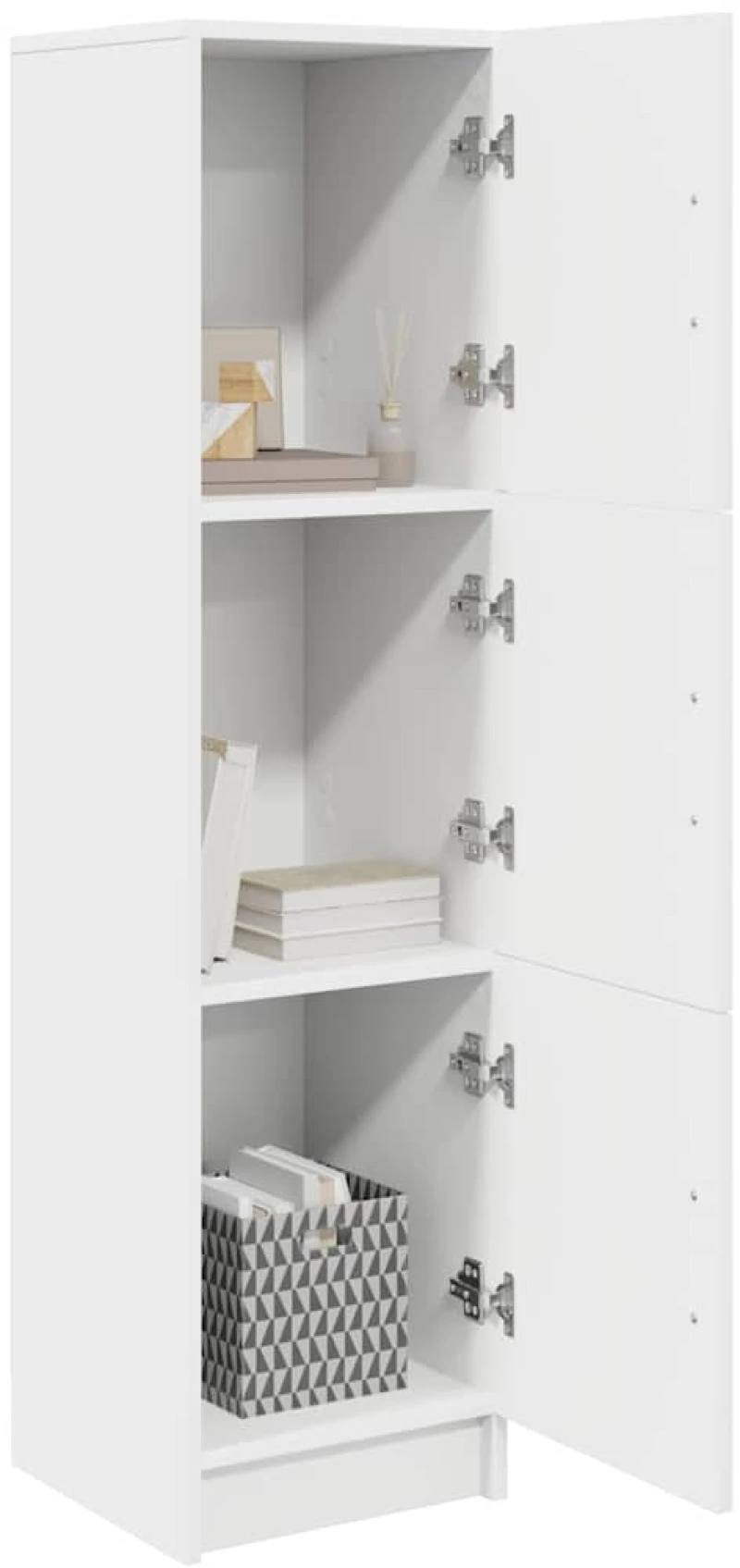 vidaXL Ψηλή Ντουλάπα Λευκό 31,5 x 32 x 124 εκ Επεξεργασμένο ξύλο