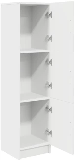 vidaXL Ψηλή Ντουλάπα Λευκό 31,5 x 32 x 124 εκ Επεξεργασμένο ξύλο