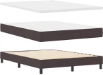 vidaXL Κρεβάτι box spring με στρώμα με στρώμα Σκούρο Καφέ 160 x 200 cm
