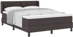 vidaXL Κρεβάτι box spring με στρώμα με στρώμα Σκούρο Καφέ 160 x 200 cm