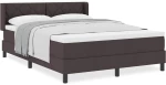 vidaXL Κρεβάτι box spring με στρώμα με στρώμα Σκούρο Καφέ 160 x 200 cm