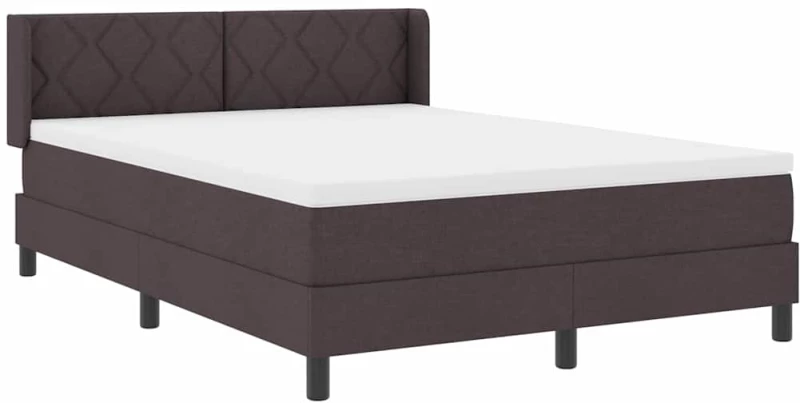 vidaXL Κρεβάτι box spring με στρώμα με στρώμα Σκούρο Καφέ 160 x 200 cm