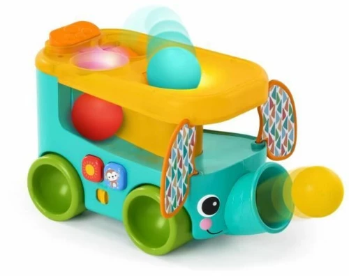 Σύρετε παιχνίδι Bright Starts Pop & Roll Safari Bus