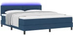 vidaXL Κρεβάτι με ελατήρια με στρώμα Μπλε 180 x 200 cm ύφασμα