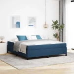 vidaXL Κρεβάτι με ελατήρια Μπλε και Μαύρο 180 x 200 cm