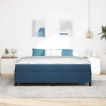 vidaXL Κρεβάτι με ελατήρια Μπλε και Μαύρο 180 x 200 cm