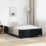 vidaXL Κρεβάτι με στρώμα Μαύρο 120 x 190 cm Τεχνητό δέρμα