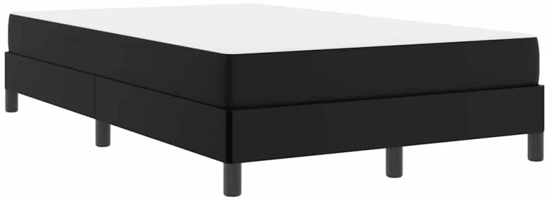 vidaXL Κρεβάτι με στρώμα Μαύρο 120 x 190 cm Τεχνητό δέρμα