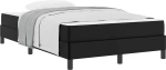 vidaXL Κρεβάτι με στρώμα Μαύρο 120 x 190 cm Τεχνητό δέρμα