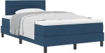 vidaXL Κρεβάτι box spring με στρώμα με στρώμα Μπλε 120 x 190 cm ύφασμα