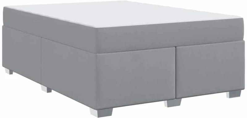 vidaXL Σκελετός Κρεβατιού Ανοιχτό γκρι 140 x 200 cm ύφασμα
