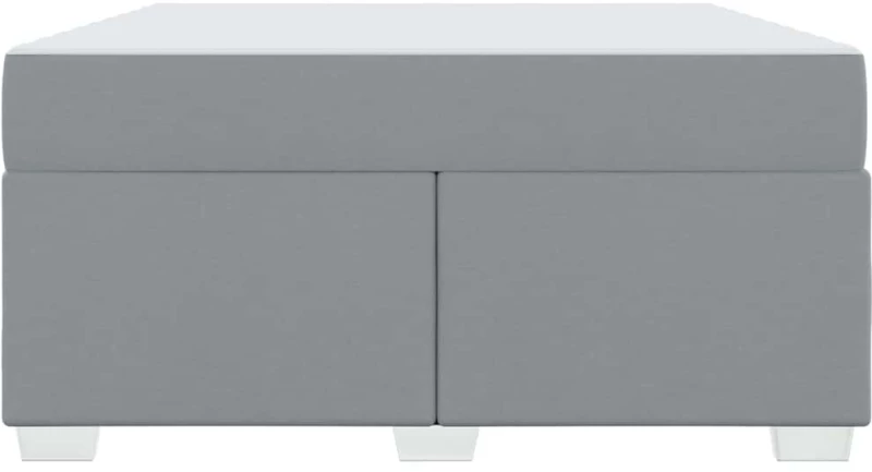 vidaXL Σκελετός Κρεβατιού Ανοιχτό γκρι 140 x 200 cm ύφασμα