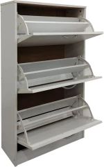 Παπουτσοθήκη Savaz pakoworld σε λευκή απόχρωση 60x24x114εκ