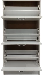 Παπουτσοθήκη Savaz pakoworld σε λευκή απόχρωση 60x24x114εκ