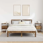 vidaXL Κομοδίνο 2 pcs Παλαιό ξύλο 40 x 42 x 56 εκ Επεξεργασμένο ξύλο