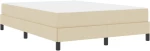 vidaXL Κρεβάτι με ελατήρια με στρώμα Κρεμ 140 x 190 cm ύφασμα