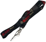 Raw Lanyard Μπρελόκ Κρεμαστό Κορδόνι για τα Κλειδιά - 45cm Black