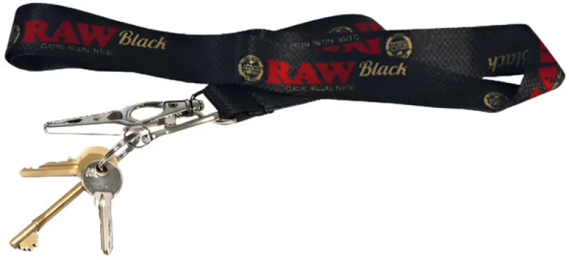 Raw Lanyard Μπρελόκ Κρεμαστό Κορδόνι για τα Κλειδιά - 45cm Black