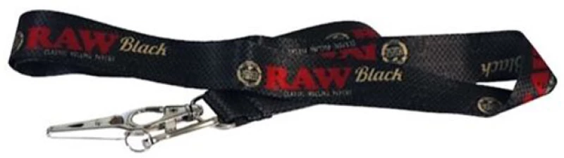 Raw Lanyard Μπρελόκ Κρεμαστό Κορδόνι για τα Κλειδιά - 45cm Black
