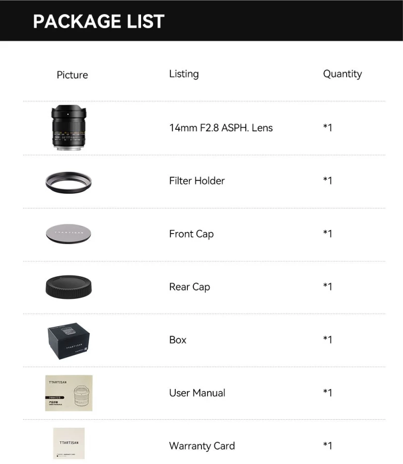 TTArtisan 14mm f/2.8 ASPH Full-Frame Φακός Για Canon RF-Mount