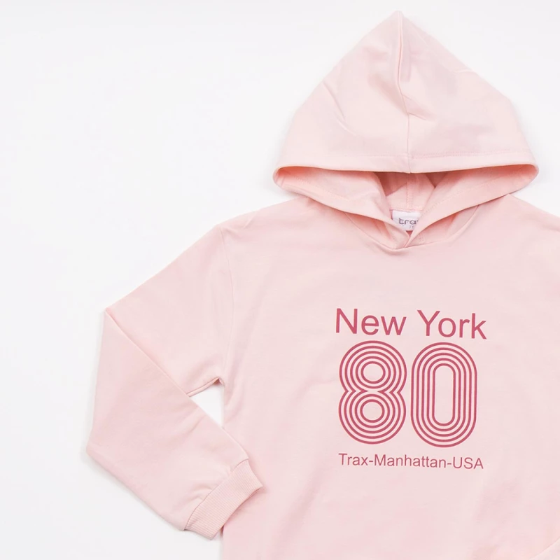 Σετ φόρμας κορίτσι "New York 80" σομόν