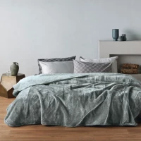 Κουβέρτα Bella 22 Steel Kentia Υπέρδιπλo 220x240cm Πολυέστερ
